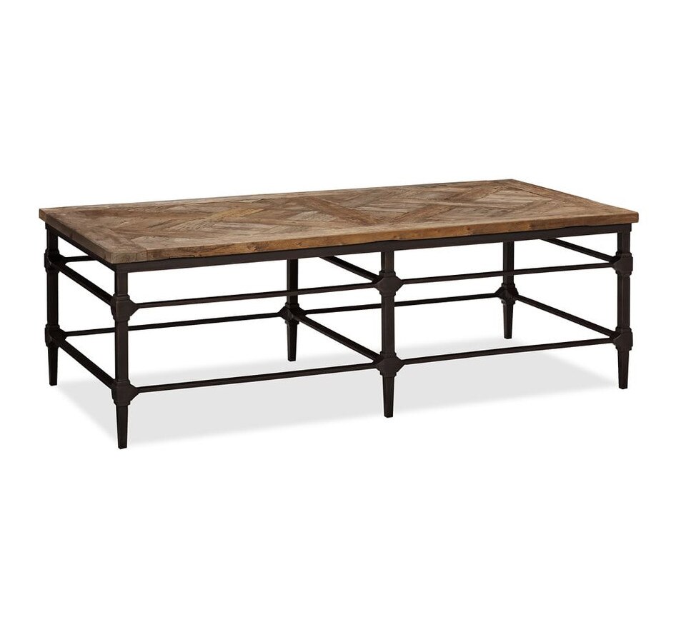 Parquet 54" Rectangular Reclaimed Wood Coffee Table Pottery Barn Australia